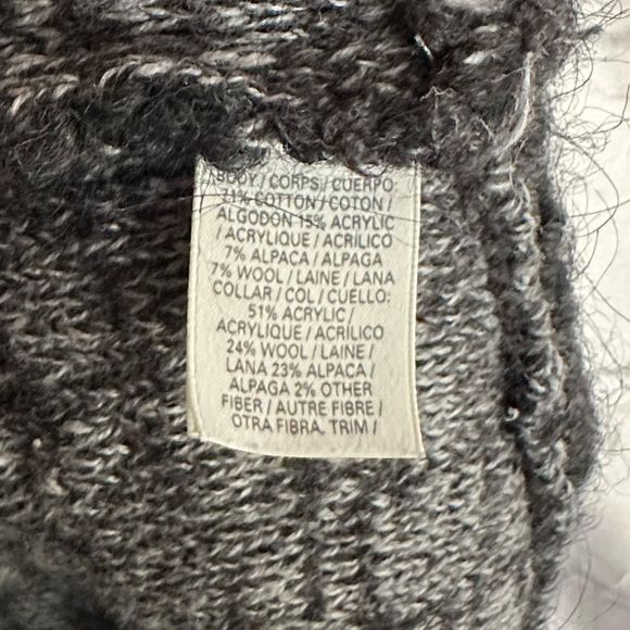 Victoria's Secret Dark & Light Gray Zip Up Cardigan, XS, Pre-owned - Picture 7 of 7